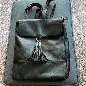 Faux Leather Mini Backpack